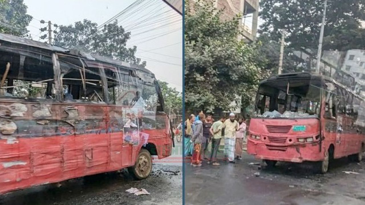রাজধানীতে দুটি বাসে হঠাত অগ্নিকান্ডের ঘটনা 