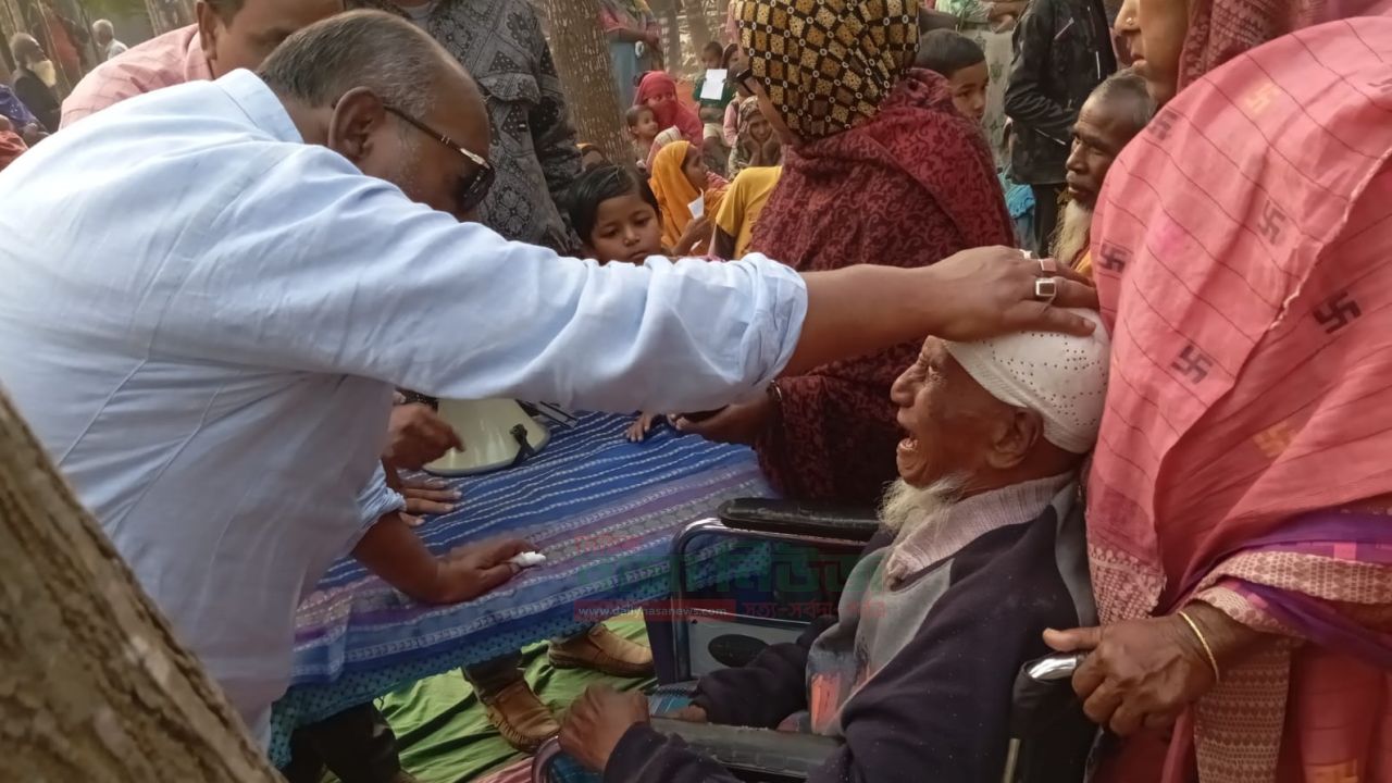 কুড়িগ্রাম ২ আসনে জাতীয় পাটির প্রার্থী পনির উদ্দিন এর ব্যাপক গণসংযোগ