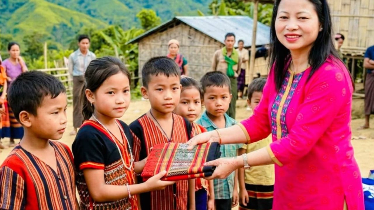 পাহাড় থেকে সমতল,অসহায় মানুষের পাশে মামুনী চাকমা