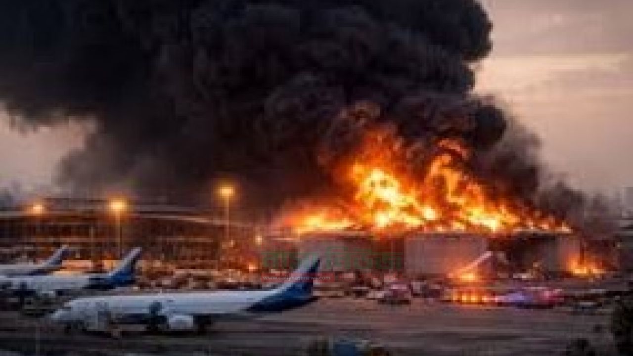 মধ্য-প্রাচ্যের আকাশে আবারও আতঙ্ক,জ্বলছে কুয়েত বিমানবন্দর 