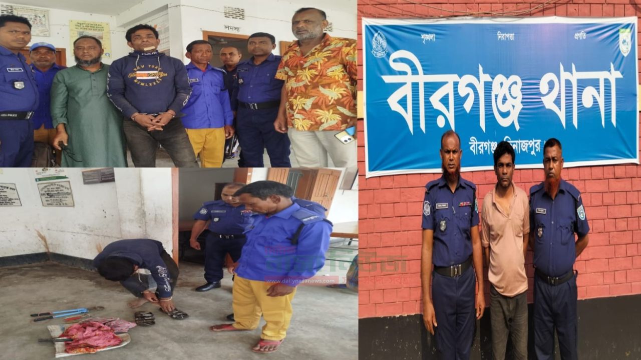 বীরগঞ্জে কুখ্যাত ডাকাত আটক,একাধিক মামলার আসামি আদালতে প্রেরণ