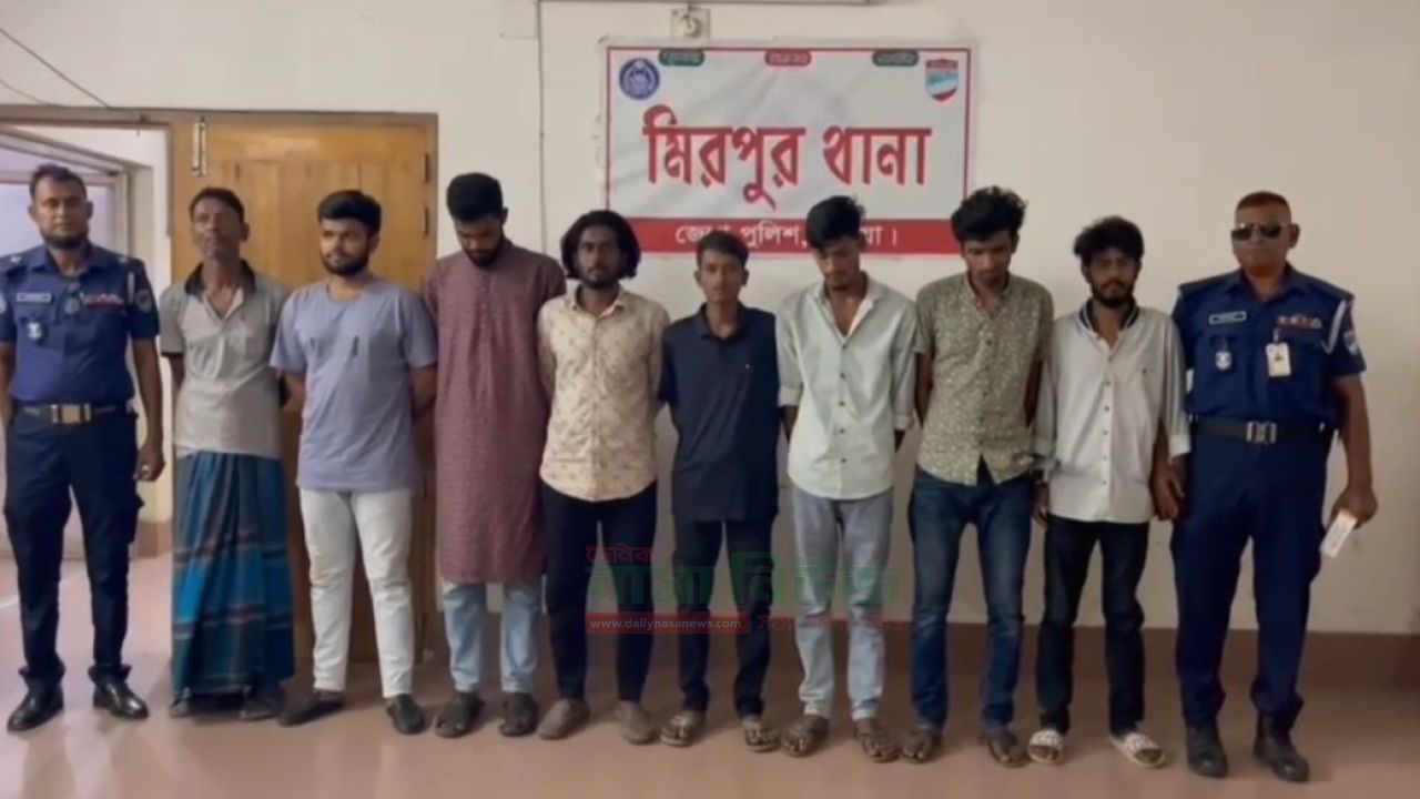 কুষ্টিয়ার মিরপুরে বিশেষ অভিযানে পুলিশের জালে ৯ আটক